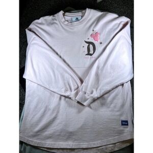 Disneyland Cotton Spirit Jersey Size S Sequin Glitter Valentine Pink DisneyCore